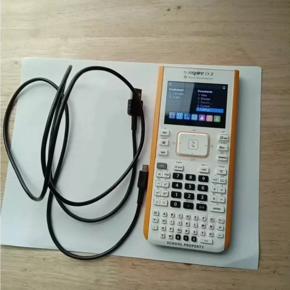 Texas Instruments TI Nspire CX Ii Cas Graphing Calculator charger And Cover ONL